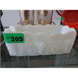 Vintage Fire King planter - grape & leaf design