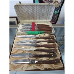 2 Sets of vintage steak knives
