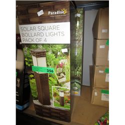 2 Boxes of Solar Square Bollard Lights