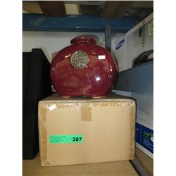 Four glazed ceramic vases - new