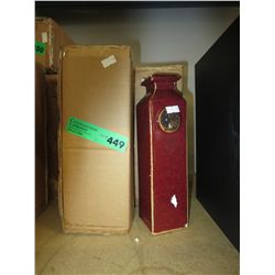 6 glazed ceramic vases, new in box