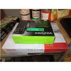 Insignia computer speakers & Toshiba DVD player