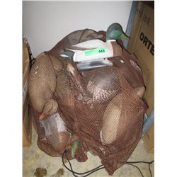 Net bag filled with mallard floats