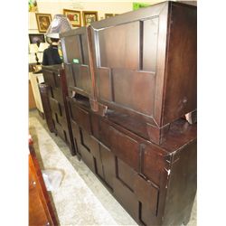 New 4 piece retro bedroom suite in wood