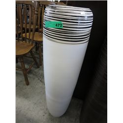 Large scale floor vase - white & black