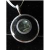 Image 1 : Sterling silver, onyx inlaid pendant
