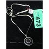 Image 2 : Sterling silver, onyx inlaid pendant
