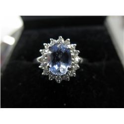Tanzanite ring in sterling silver setting