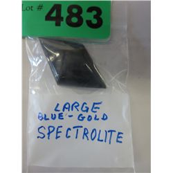 Large blue-gold spectrolite - 1" x 1.5" x .25"