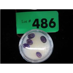 5 Amethyst cabochons