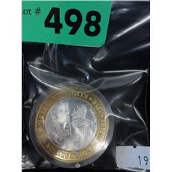 .999 Fine silver - $10 Las Vegas gaming token