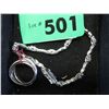 Image 1 : .925 bracelet and silver puzzle ring.