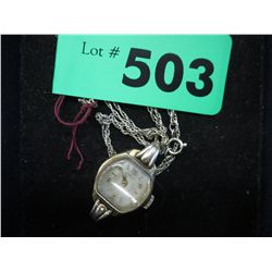 Sterling silver chain with gold filled watch face