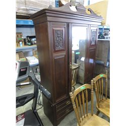 Eastlake wardrobe with 3 bottom drawers