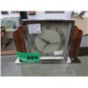 Image 1 : Art Deco walnut & chrome mantle clock