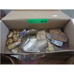 Variety of polished stones