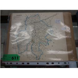 Original late 1800's map of Belgium