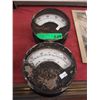 Image 1 : 2 antique amp & volt meters