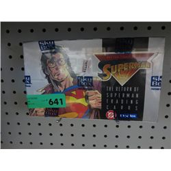 Factory sealed box of Superman trading cards