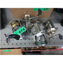 4 Daiwa fishing reels