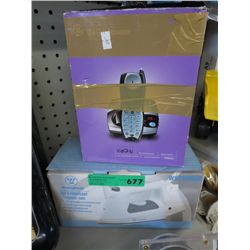 GE cordless phone and Westinghouse iron