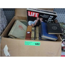 Small box of antique and vintage books