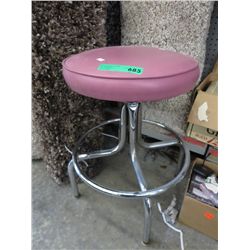 Pink and chrome stool