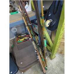 Collection of fishing rods some vintage