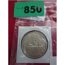 1959 Canadian silver dollar