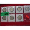 Image 1 : 7 Canadian 50 cent coins 1945 - 1952