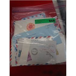 Bag of assorted envelopes and stamps