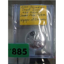 2000 Canadian Proof silver dollar
