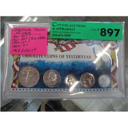 Obsolete Silver US Coins 1941-1961