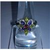 Image 1 : 2.770g Ring of Amethyst,Peridot and Garnet Sterling 925 Silver