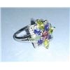 Image 2 : 2.770g Ring of Amethyst,Peridot and Garnet Sterling 925 Silver