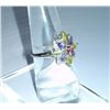 Image 4 : 2.770g Ring of Amethyst,Peridot and Garnet Sterling 925 Silver