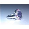 Image 2 : 4.160g Ring of Amethyst, Ruby and CZ Sterling 925 Silver