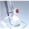 Image 4 : 3.740g Ring of Ruby and CZ Sterling 925 Silver