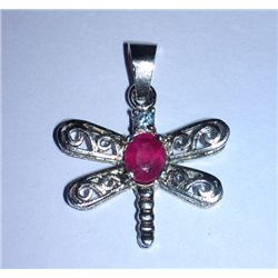 2.500g Pendant of Ruby Sterling 925 Silver