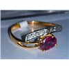 Image 2 : 1.92g Ring made of 14kt Gold , 0.085 Ct Diamond and 0.61 Ct Ruby