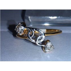 2.15g Ring made of 18kt Gold , 0.12 Ct Diamond