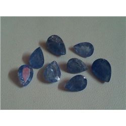 Natural African Tanzanite Loose 7.05 Ctw Pear Cut Stones