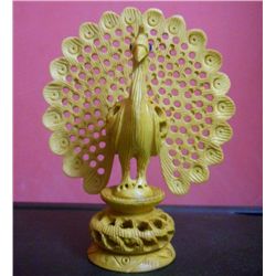 Decorative Wooden Peacock Statue Size: 4 inches