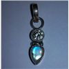 Image 1 : 2.150g Pendant of Labradorite and CZ Sterling 925 Silver