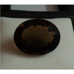 27.10 Ct Smoky Quartz Stone of Oval Shape