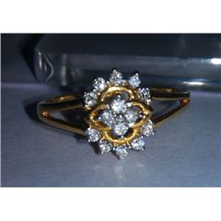 2.17g Ring made of 18kt Gold , 0.19 Ct Diamond