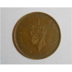 Early Indian One Quarter Anna at the time of Rule of George V King Emperor of Year 1936