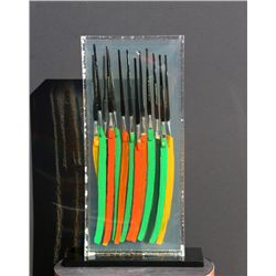 Arman, Paintbrushes III, Epoxy Resin Accumulation Sculpture