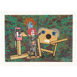 Enrico Baj, Puppets, Silkscreen