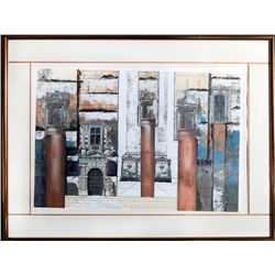 Kam, Exterior, Lithograph with hand coloring